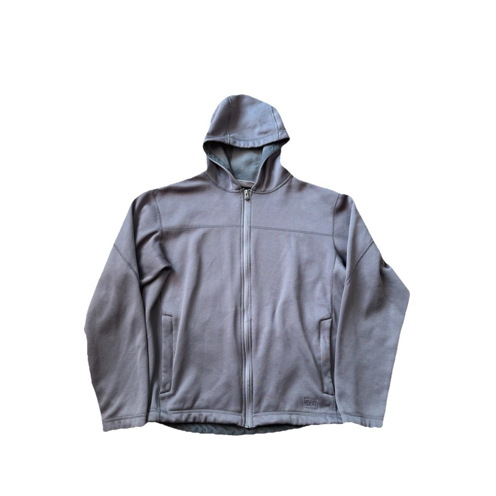 REI Co-op Men's Full Zip Fleece Hoodie Size Large Performance Outdoors Athletic